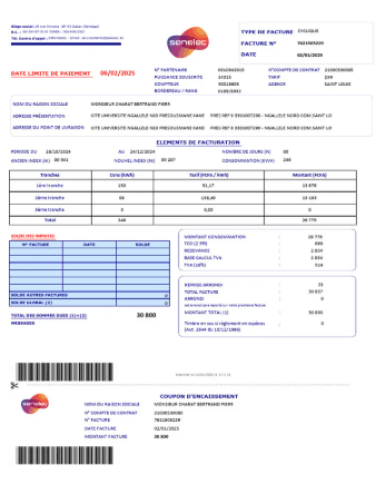 Facture SENELEC